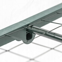 DEDRA SZKLARNIA OGRODOWA SKŁADANA 69x49x95cm NA ZAMEK STAL PCV 2 PÓŁKI