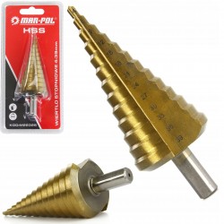 WIERTŁO STOPNIOWE 4-39MM STOŻKOWE TYTANOWE STAL HSS M22328