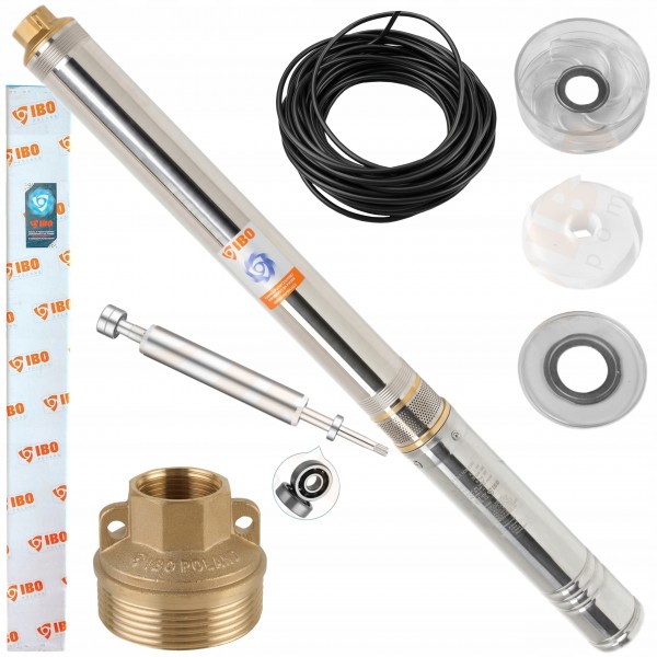 IBO POMPA GŁĘBINOWA 3,5'' SDM 3/11 0,8kW 105L/min ANTYPIASKOWA + KABEL 20M IBO POMPA GŁĘBINOWA 3,5'' SDM 3/11 0,8kW 105L/min ANTYPIASKOWA + KABEL 20M