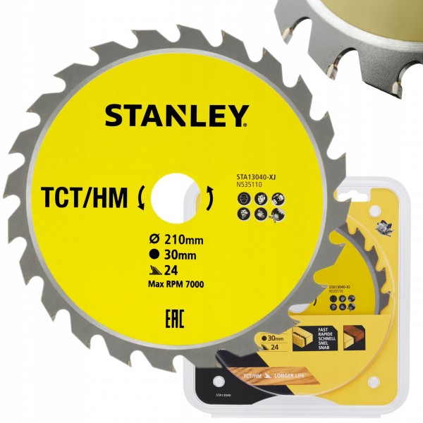 STANLEY TARCZA DO CIĘCIA DREWNA 210 x 30 mm 24T FATMAX STA13040-XJ STANLEY TARCZA DO CIĘCIA DREWNA 210 x 30 mm 24T FATMAX STA13040-XJ