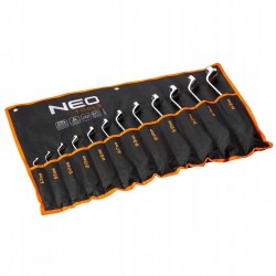 NEO ZESTAW KLUCZE OCZKOWE ODGIĘTE 6-32MM 12szt PŁACHTA 09-952 GIĘTE WYGIĘTE