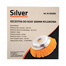 SZCZOTKA NYLONOWA TARCZA GŁOWICA DO KOSY CZYSZCZENIA 200/25,4 EX1095