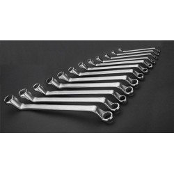 NEO ZESTAW KLUCZE OCZKOWE ODGIĘTE 6-32MM 12szt PŁACHTA 09-952 GIĘTE WYGIĘTE