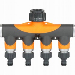 SCHMITH POCZWÓRNY ROZDZIELACZ WĘŻA Z ZAWORKAMI KRAN 3/4" 1/2" SCH14W02210