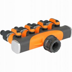 SCHMITH POCZWÓRNY ROZDZIELACZ WĘŻA Z ZAWORKAMI KRAN 3/4" 1/2" SCH14W02210