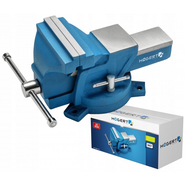 HOGERT SOLIDNE IMADŁO ŚLUSARSKIE 125mm OBROTOWE 360° ŻELIWNE HT3B611