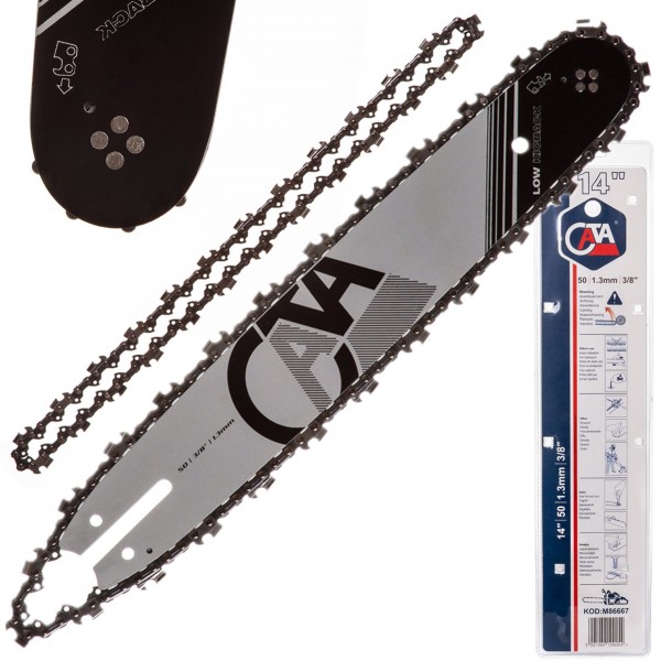 PROWADNICA Z 2 ŁAŃCUCHAMI 14" 50 1,3mm 3/8" CATA M86667 PROWADNICA Z 2 ŁAŃCUCHAMI 14" 50 1,3mm 3/8" CATA M86667