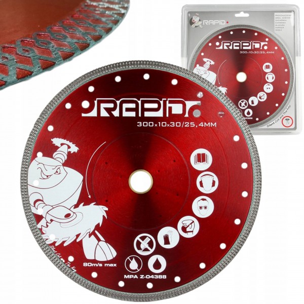 TARCZA DIAMENTOWA 300x10x30/25,4 MM RAPID SILENT CUT RED M08712