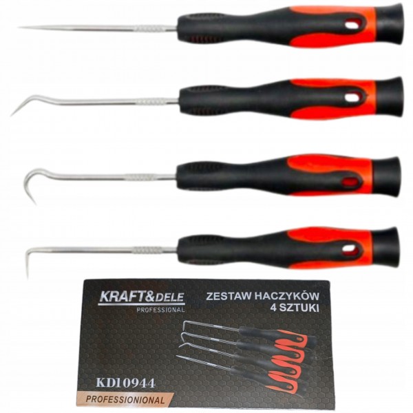 KRAFT&DELE ZESTAW HAKÓW HACZYKÓW DO USZCZELEK I ORINGÓW 4 SZTUKI KD10944 KRAFT&DELE ZESTAW HAKÓW HACZYKÓW DO USZCZELEK I ORINGÓW 4 SZTUKI KD10944