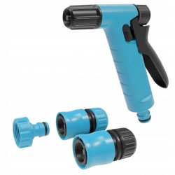ZESTAW MULTIFLEX PRO WÓZEK +WĄŻ OGRODOWY 6-WAR 1/2" 30M +ZRASZACZ 3xZŁĄCZKA