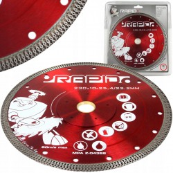 TARCZA DIAMENTOWA 230x10x25,4/22,2 MM RAPID SILENT CUT RED M08710