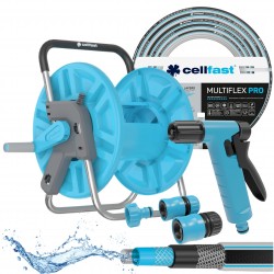 ZESTAW MULTIFLEX PRO STOJAK +WĄŻ OGRODOWY 6-W 1/2" 50M +ZRASZACZ 3xZŁĄCZKA