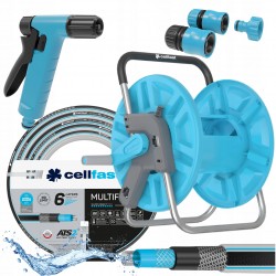 ZESTAW MULTIFLEX PRO STOJAK +WĄŻ OGRODOWY 6-W 1/2" 50M +ZRASZACZ 3xZŁĄCZKA