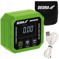 DEDRA CYFROWY MIERNIK KĄTA KĄTOMIERZ CYFROWY 3.7V 4x90 STOPNI MC0930