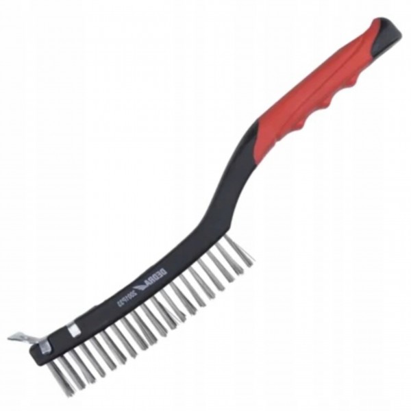 DEDRA SZCZOTKA DRUCIANA 3 RZĘDOWA SKROBAK STAL NIERDZEWNA 340MM 2001P33 DEDRA SZCZOTKA DRUCIANA 3 RZĘDOWA SKROBAK STAL NIERDZEWNA 340MM 2001P33