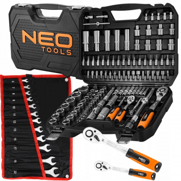 NEO ZESTAW KLUCZY NASADOWYCH 110e 1/2" 1/4" TORX BITY SATYNA +6-22mm PŁ-OCZ NEO ZESTAW KLUCZY NASADOWYCH 110e 1/2" 1/4" TORX BITY SATYNA +6-22mm PŁ-OCZ