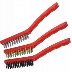 DEDRA ZESTAW KOMPLET SZCZOTEK 3 RZĘDOWYCH MOSIĄDZ STAL NYLON 225MM 2001P71