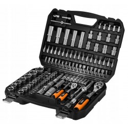 NEO ZESTAW KLUCZY NASADOWYCH 110e 1/2" 1/4" NASADKI BITY SATYNA +TORX 40szt