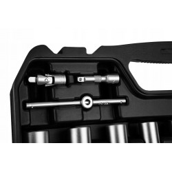 NEO ZESTAW KLUCZY NASADOWYCH 110 ELEMENTÓW 1/2" 1/4" TORX BITY SATYNA WAL.