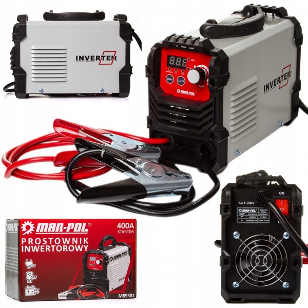 PROSTOWNIK INWERTOROWY 12V 24V ROZRUCH ŁADOWANIE AKUMULATORÓW 400A M89381 PROSTOWNIK INWERTOROWY 12V 24V ROZRUCH ŁADOWANIE AKUMULATORÓW 400A M89381