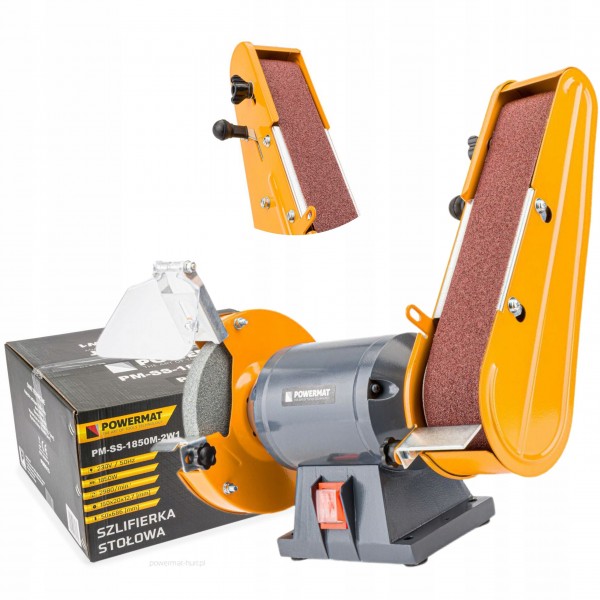 POWERMAT SZLIFIERKA STOŁOWA KAMIENIOWA TAŚMOWA 1850W PM-SS-1850M-2W1 TAŚMA POWERMAT SZLIFIERKA STOŁOWA KAMIENIOWA TAŚMOWA 1850W PM-SS-1850M-2W1 TAŚMA
