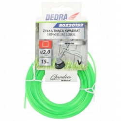 DEDRA ŻYŁKA TNĄCA KWADRATOWA DO PODKASZARKI KOSY 2.0MM X 15M 80Z20152