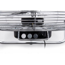 DUŻY CYRKULATOR POWIETRZA WENTYLATOR PODŁOGOWY 3 PRĘDKOŚCI 200W 45CM INOX