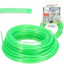 DEDRA ŻYŁKA TNĄCA KWADRATOWA DO PODKASZARKI KOSY 2.0MM X 15M 80Z20152