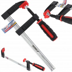 ŚCISK STOLARSKI TYPU F 300X120MM, 2 MATERIAŁOWA RĘKOJEŚĆ DEDRA 12A189
