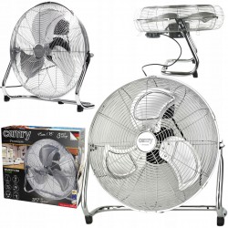 DUŻY CYRKULATOR POWIETRZA WENTYLATOR PODŁOGOWY 3 PRĘDKOŚCI 200W 45CM INOX