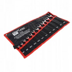 ZESTAW KLUCZY NA PŁACHCIE KLUCZE DWUSTRONNIE PŁASKIE 6-32mm 12szt. +ETUI