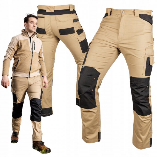 NEO SPODNIE ROBOCZE MIX&MATCH CANVAS WZMOCNIENIA BEŻOWO-CZARNE 81-350-3 3XL NEO SPODNIE ROBOCZE MIX&MATCH CANVAS WZMOCNIENIA BEŻOWO-CZARNE 81-350-3 3XL