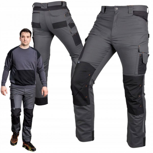 NEO SPODNIE ROBOCZE MIX&MATCH CANVAS WZMOCNIENIA SZARO-CZARNE 81-350-2 L NEO SPODNIE ROBOCZE MIX&MATCH CANVAS WZMOCNIENIA SZARO-CZARNE 81-350-2 L