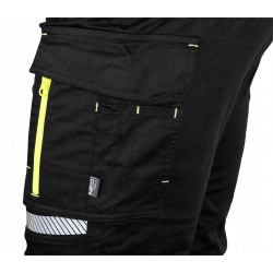 NEO SPODNIE OSTRZEGAWCZE, CZARNO-ŻÓŁTE, TWILL, ROZM. S/48 240G/M2 81-795-S