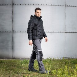 NEO SPODNIE ROBOCZE MIX&MATCH CE ODBŁASKOWE SZARO-CZARNE 81-351-2 L
