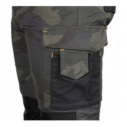 NEO SPODNIE ROBOCZE MIX&MATCH CANVAS WZMOCNIENIA ZIELONE MORO 81-350-1 XS