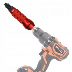 NITOWNICA DO NITÓW ZRYWALNYCH 2,4-6,4 mm ADAPTER NA WKRĘTARKĘ 1/4' YT-36190