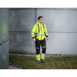 NEO SPODNIE OSTRZEGAWCZE, CZARNO-ŻÓŁTE, TWILL, R. XXL/56 240G/M2 81-795-XXL