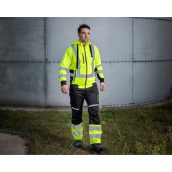 NEO SPODNIE OSTRZEGAWCZE, CZARNO-ŻÓŁTE, TWILL, R. XXL/56 240G/M2 81-795-XXL