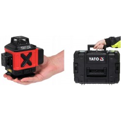 YATO LASER SAMOPOZIOMUJĄCY ZIELONY 16 LINIOWY 4D Z AKCESORIAMI I STATYWEM