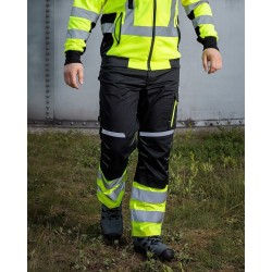 NEO SPODNIE OSTRZEGAWCZE, CZARNO-ŻÓŁTE, TWILL, ROZM. S/48 240G/M2 81-795-S