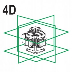 YATO LASER SAMOPOZIOMUJĄCY ZIELONY 16 LINIOWY 4D Z AKCESORIAMI I STATYWEM