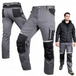 NEO SPODNIE ROBOCZE MIX&MATCH CE ODBŁASKOWE SZARO-CZARNE 81-351-2 XXXL