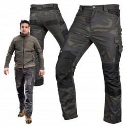 NEO SPODNIE ROBOCZE MIX&MATCH CANVAS WZMOCNIENIA ZIELONE MORO 81-350-1 XS
