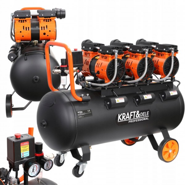 KOMPRESOR BEZOLEJOWY 3 X 1500W 230V zbiornik 100L SPRĘŻARKA 8 bar KD1394 KOMPRESOR BEZOLEJOWY 3 X 1500W 230V zbiornik 100L SPRĘŻARKA 8 bar KD1394