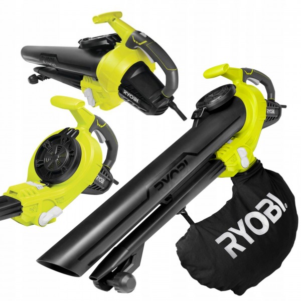 RYOBI ELEKTRYCZNA DMUCHAWA ODKURZACZ DO LIŚCI 3000W 375km/h 45l RBV3000CESV