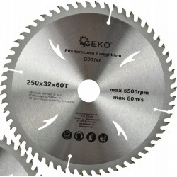 GEKO TARCZA PIŁA DO DREWNA WIDIOWA 250x32x60T WIDIA G00146
