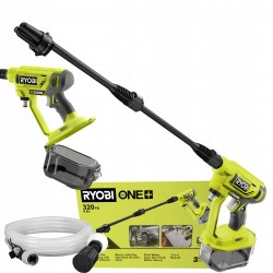 RYOBI AKUMULATOROWA MYJKA ciśnieniowa PISTOLET RY18PW22A 22BAR LANCA WĄŻ 6m