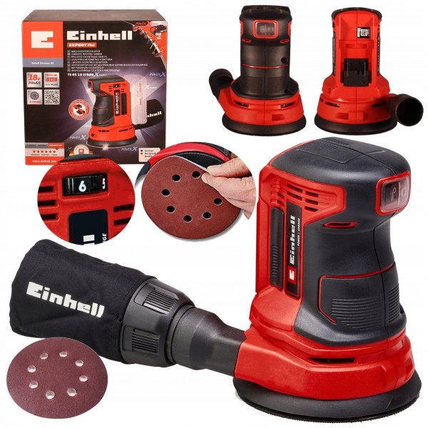 EINHELL AKUMULATOROWA SZLIFIERKA MIMOŚRODOWA PEX TE-RS 18 Li-Solo 18V 125mm EINHELL AKUMULATOROWA SZLIFIERKA MIMOŚRODOWA PEX TE-RS 18 Li-Solo 18V 125mm