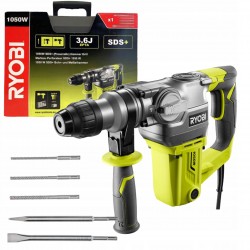 RYOBI MŁOT UDAROWY MŁOTOWIERTARKA 1050W 3,6J RSDS1050-K +WALIZKA+DŁUTA
